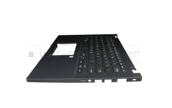 Clavier incl. topcase noir/noir avec rétro-éclairage arabe original pour Asus ExpertBook P2 P2451FB