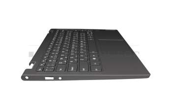 DQ6615G4100 original Lenovo clavier incl. topcase UAE (arabe) gris/gris avec rétro-éclairage