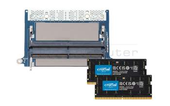 Dell Precision 17 (7770) mémoire vive 64GB DDR5-RAM CAMM (Dell) (PC5-5600) CAMM Adapter Kit Crucial 5600Mhz 64GB