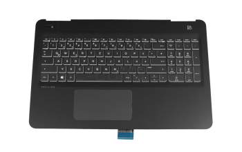 EAG3500216N original HP clavier incl. topcase DE (allemand) noir/noir