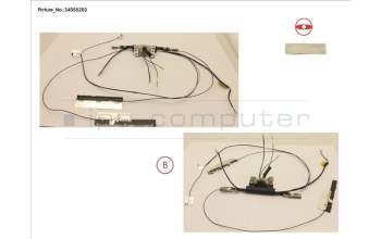 Fujitsu HINGE ASSY (INCL. CABLES/ANTENNAS WWAN) pour Fujitsu LifeBook T937