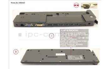 Fujitsu PORT REPLICATOR W/ KEY LOCK pour Fujitsu LifeBook U757