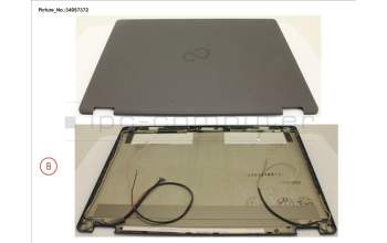 Fujitsu LCD BACK COVER ASSY (FHD) W/O CAM W/ MIC pour Fujitsu LifeBook U727