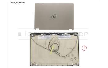 Fujitsu LCD BACK COVER ASSY (W/ MIC FOR WWAN) pour Fujitsu LifeBook U757