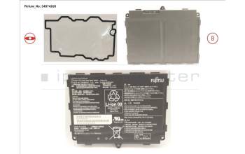 Fujitsu -BT-1ST BATTERY (2 CELLS) pour Fujitsu Stylistic Q509