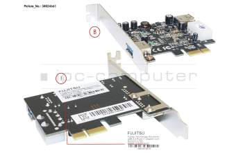 Fujitsu Eternus CS200 original Fujitsu USB3.0 PCIe card for Primergy TX300 S8