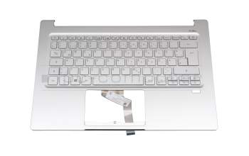 G1AC16M23U original Acer clavier incl. topcase DE (allemand) argent/argent avec rétro-éclairage