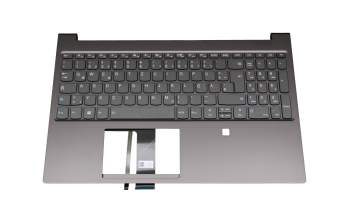 H711203212867 original Lenovo clavier incl. topcase DE (allemand) gris/gris avec rétro-éclairage