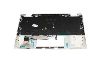 HB2381 original HP clavier incl. topcase DE (allemand) noir/argent avec rétro-éclairage