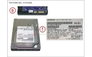 Fujitsu HIT:HDS721050CLA662 HDD 500GB SATA S3 7.2K 3.5\'