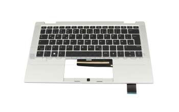 HPM19J9 original HP clavier incl. topcase DE (allemand) noir/argent avec rétro-éclairage