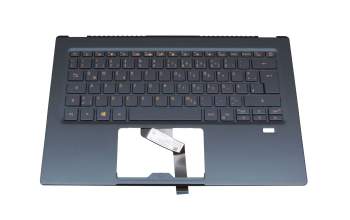 HQ20720697007 original Acer clavier incl. topcase DE (allemand) bleu/bleu avec rétro-éclairage