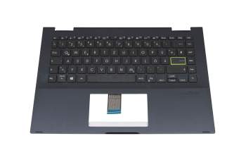 HQ207D0602000 original Asus clavier incl. topcase DE (allemand) noir/noir (Rétro-éclairage)