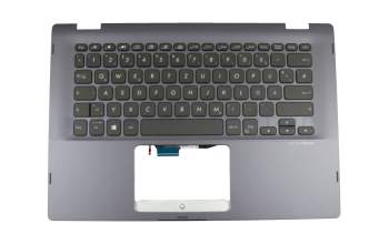 HQ21011573000 original Huaqin clavier incl. topcase DE (allemand) noir/bleu avec rétro-éclairage