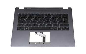 HQ21012373007 original Acer clavier incl. topcase DE (allemand) noir/gris avec rétro-éclairage