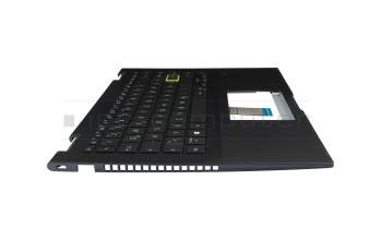 HQ21013052000 original Huaqin clavier incl. topcase DE (allemand) noir/noir avec rétro-éclairage