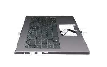 HQ21014540007 original Acer clavier incl. topcase DE (allemand) argent/argent avec rétro-éclairage