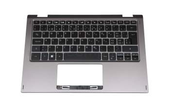 HQ21014650000 original Acer clavier incl. topcase CH (suisse) noir/gris