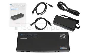 IPC-Computer IPC Docking Station Dual 4K Hybrid-USB Docking Station incl. 130W chargeur