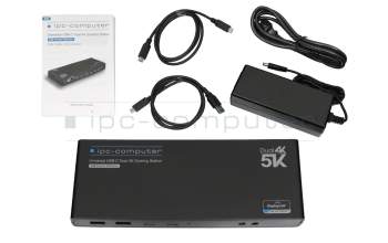 IPC-Computer IPC Port-Replicator Dual 4K Hybrid-USB Docking Station incl. 100W chargeur