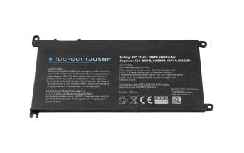 IPC-Computer batterie 39Wh (variante de 1,5 cm) compatible avec Dell Inspiron 15 (5568)