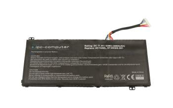 IPC-Computer batterie 43Wh compatible avec Acer TravelMate X3 (X314-51-M)
