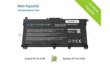IPC-Computer batterie 47Wh compatible avec HP Pavilion 15t-cu000 CTO