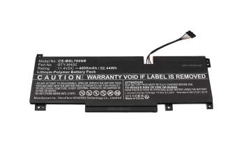 IPC-Computer batterie 52,4Wh compatible avec MSI Pulse GL66 12UGSZOK/12UGOK (MS-1583)