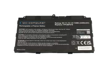 IPC-Computer batterie compatible avec Fujitsu CP785375-03 à 37,74Wh