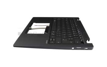 KAJZZF0662 original Acer clavier incl. topcase DE (allemand) noir/noir avec rétro-éclairage