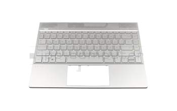 L12735-041 original HP clavier incl. topcase DE (allemand) argent/argent avec rétro-éclairage