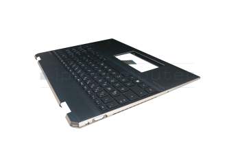 L38265-041 original HP clavier incl. topcase DE (allemand) noir/bleu avec rétro-éclairage
