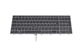 L97967-041 original HP clavier DE (allemand) gris foncé/gris avec rétro-éclairage et mouse stick