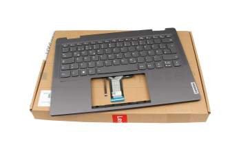 LCM21L16D0J6864 original Lenovo clavier incl. topcase DE (allemand) gris/gris avec rétro-éclairage