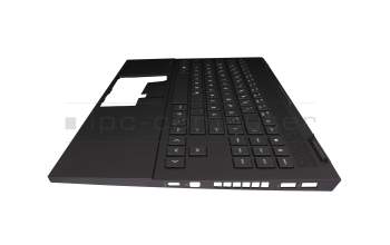 M00666-041 original HP clavier incl. topcase DE (allemand) noir/noir avec rétro-éclairage (Mica Silver Aluminium)