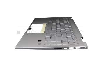 M01289-041 original HP clavier incl. topcase DE (allemand) argent/argent avec rétro-éclairage Empreinte digitale / Rétroéclairage