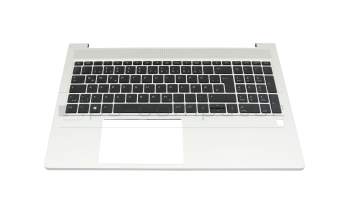 M21742-041 HP clavier incl. topcase DE (allemand) noir/argent avec rétro-éclairage