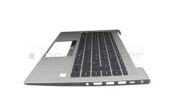 M23769-041 HP clavier incl. topcase DE (allemand) noir/argent avec rétro-éclairage