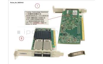 Fujitsu IB HCA 100GB 2 PORT EDR pour Fujitsu Primergy RX2530 M4