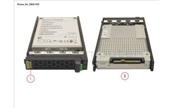 Fujitsu SSD SAS 12G 800GB MIXED-USE 2.5\" H-P EP pour Fujitsu PrimeQuest 3800B2