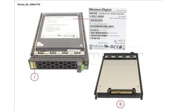 Fujitsu SSD SAS 12G 800GB MU 2.5\" HOT PL EP pour Fujitsu PrimeQuest 3800B