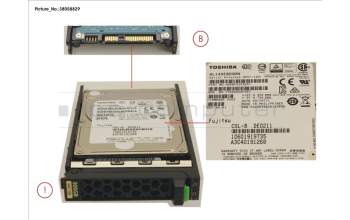 Fujitsu HD SAS 12G 900GB 10K 512N HOT PL 2.5\' EP pour Fujitsu PrimeQuest 3800B