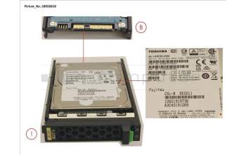 Fujitsu HD SAS 12G 1.2TB 10K 512N HOT PL 2.5\' EP pour Fujitsu PrimeQuest 3800B2