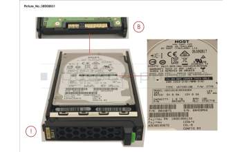 Fujitsu HD SAS 12G 1.8TB 10K 512E HOT PL 2.5\' EP pour Fujitsu PrimeQuest 3800E2