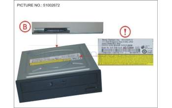 Fujitsu DVD-RW SUPERMULTI HH SATA BL pour Fujitsu Primergy RX2560 M1