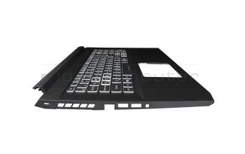 NKI15131DS original Acer clavier incl. topcase UA (ukrainien) moir/blanc/noir avec rétro-éclairage