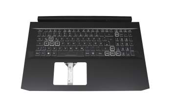NKI15131E6 original Acer clavier incl. topcase DE (allemand) moir/blanc/noir avec rétro-éclairage