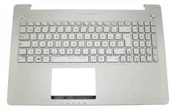 NSK-UPN0F original Asus clavier incl. topcase FR (français) argent/argent avec rétro-éclairage