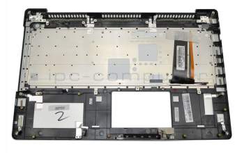 NSK-UPN0F original Asus clavier incl. topcase FR (français) argent/argent avec rétro-éclairage