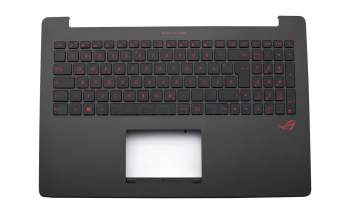 NSK-USMBQ 0G original Asus clavier incl. topcase DE (allemand) noir/noir avec rétro-éclairage